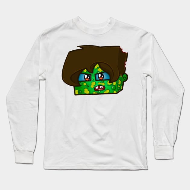 Cartoon Zombie Design Long Sleeve T-Shirt by MadDesigner